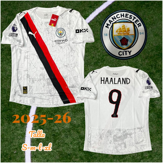 Camiseta Triple AAA del Manchester City Blanca